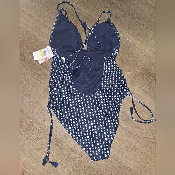 Jessica Simpson Navy and White One Piece Swimsuit - Picture 13 of 13